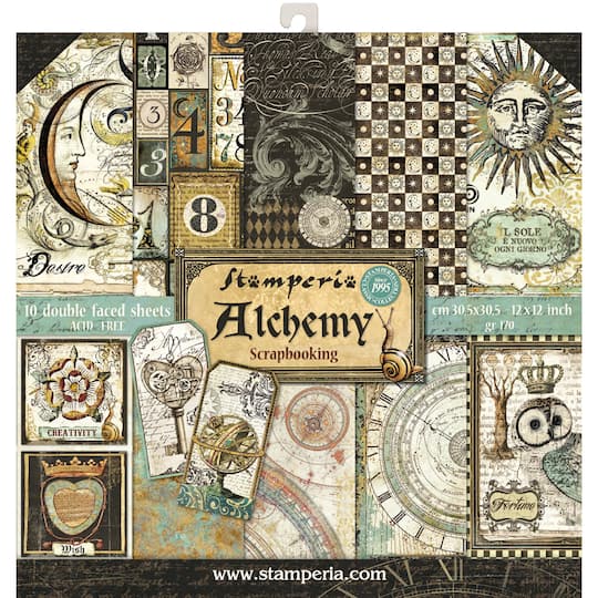 Stamperia Alchemy Double-Sided Paper Pad, 12&#x22; x 12&#x22;